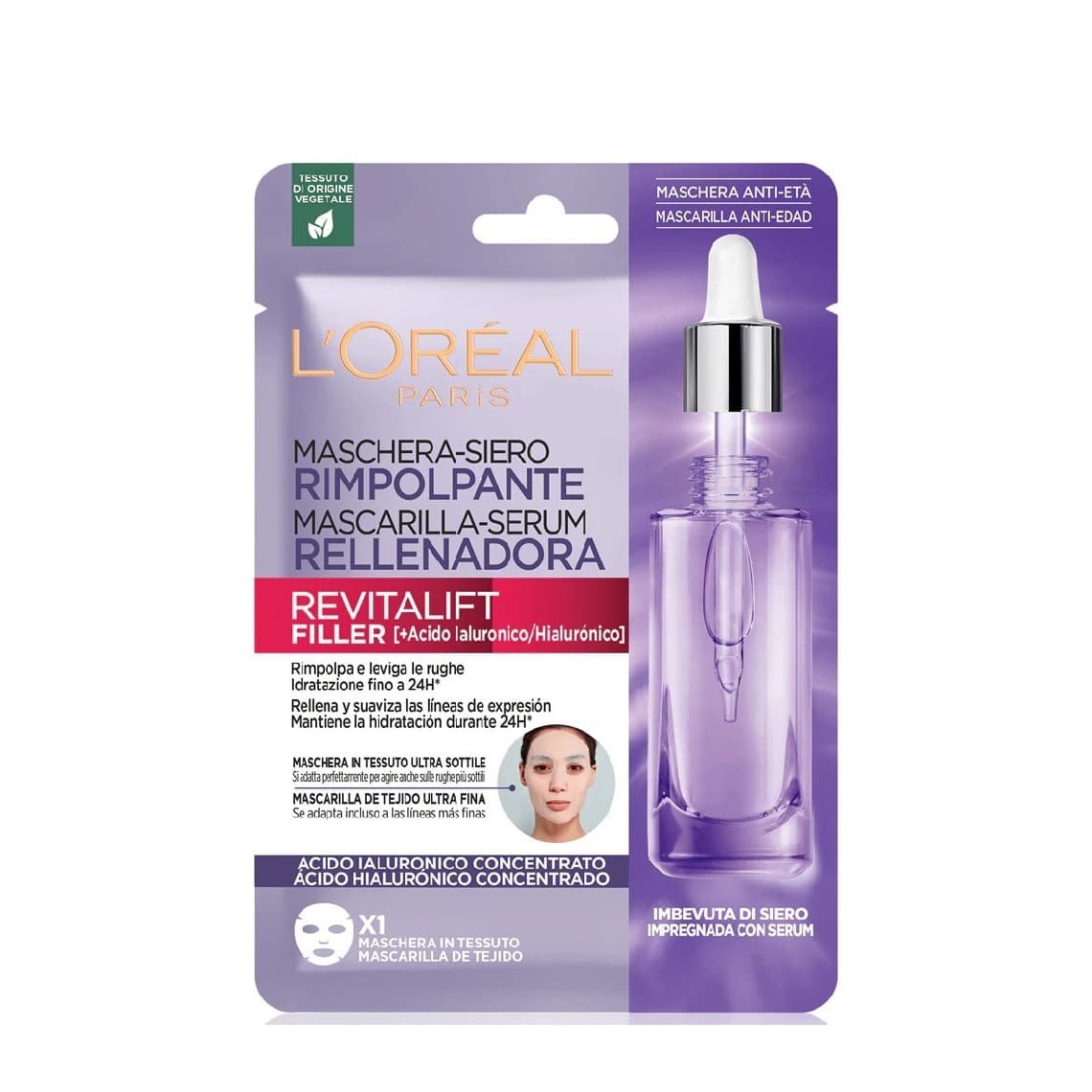 L'Oreal Revitalift Filler Maschera Siero Rimpolpante