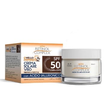 Crema Solare Viso SPF 50 Idratante Anti-Età | Retinol Complex