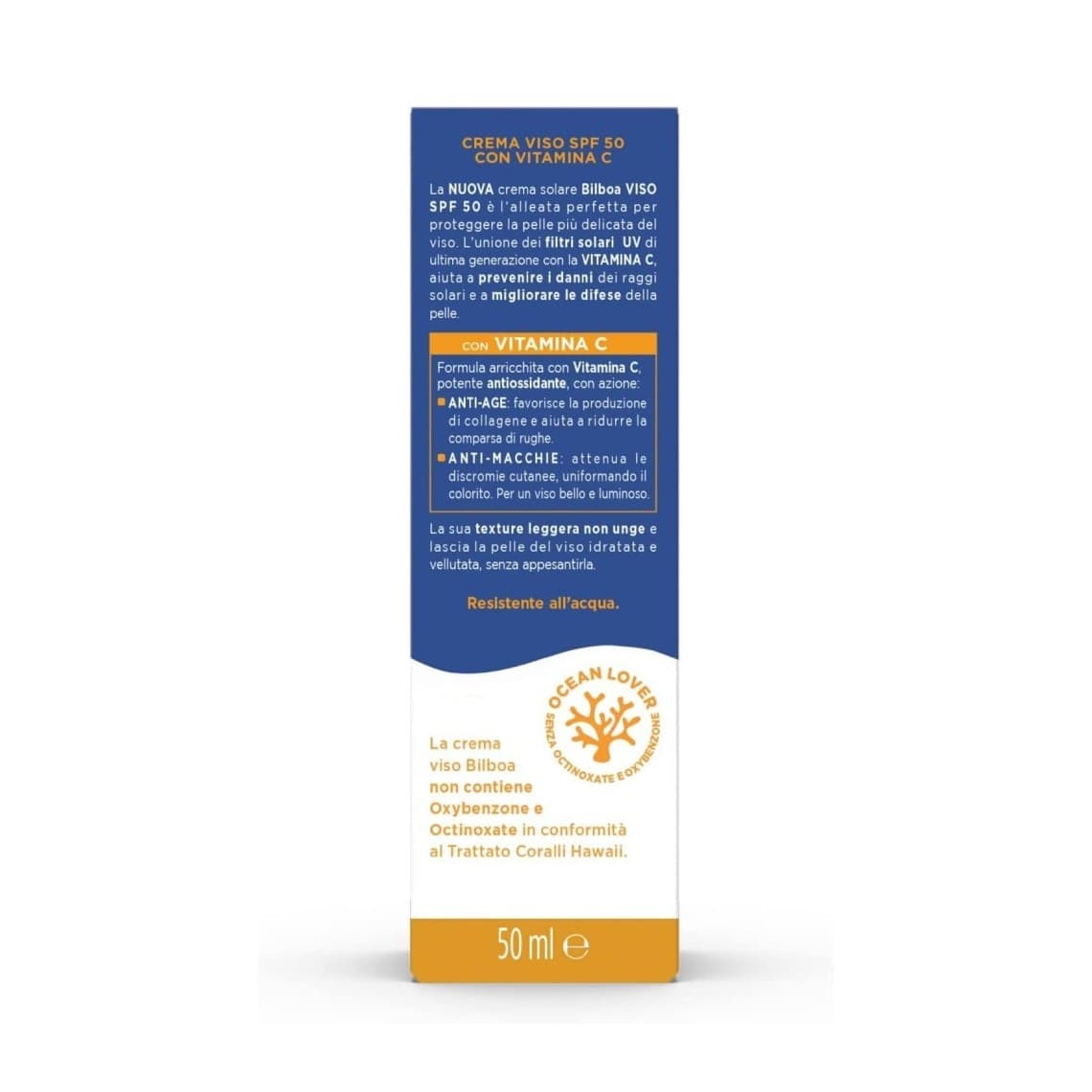 Crema Solare Viso 50+ Molto Alta con Vitamina C