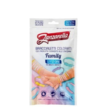 Zanzarella Braccialetti Colorati Family Profumati 25 Pezzi