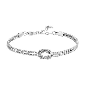 Luca Barra Bracciale con nodo e zirconi bianchi BK2908