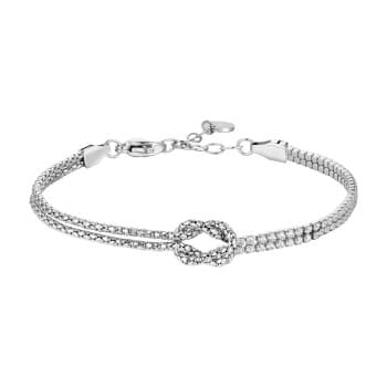 Luca Barra Bracciale con nodo e zirconi bianchi BA1926