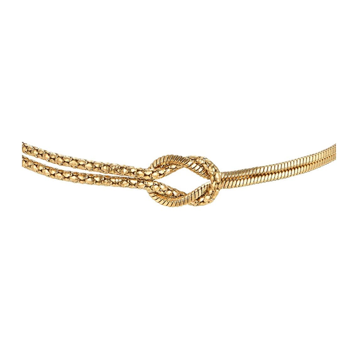 Bracciale in acciaio IP Gold con nodo BK2904