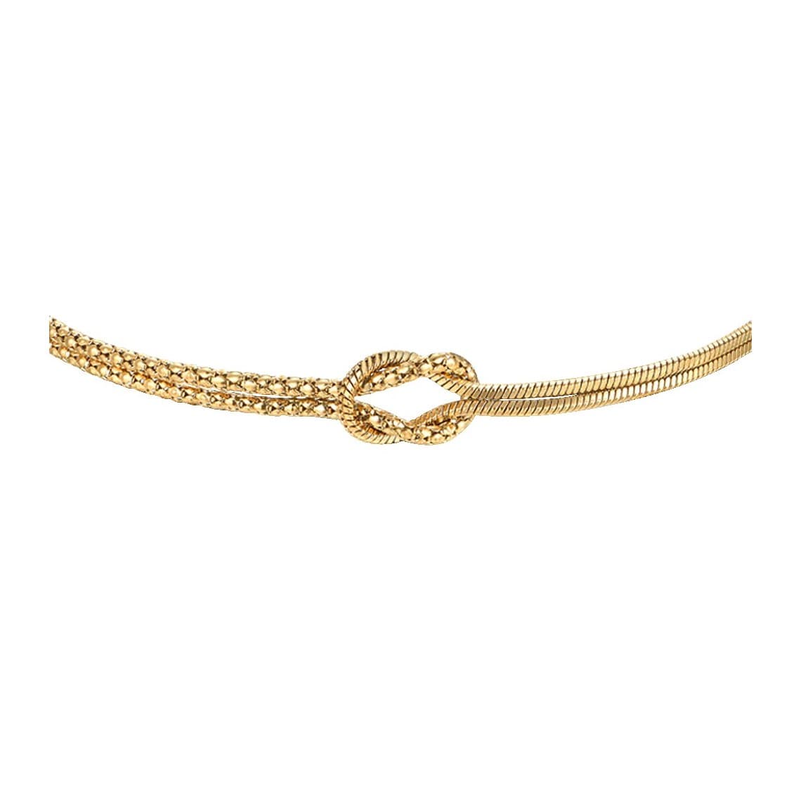 Bracciale in acciaio IP Gold con nodo BA1925
