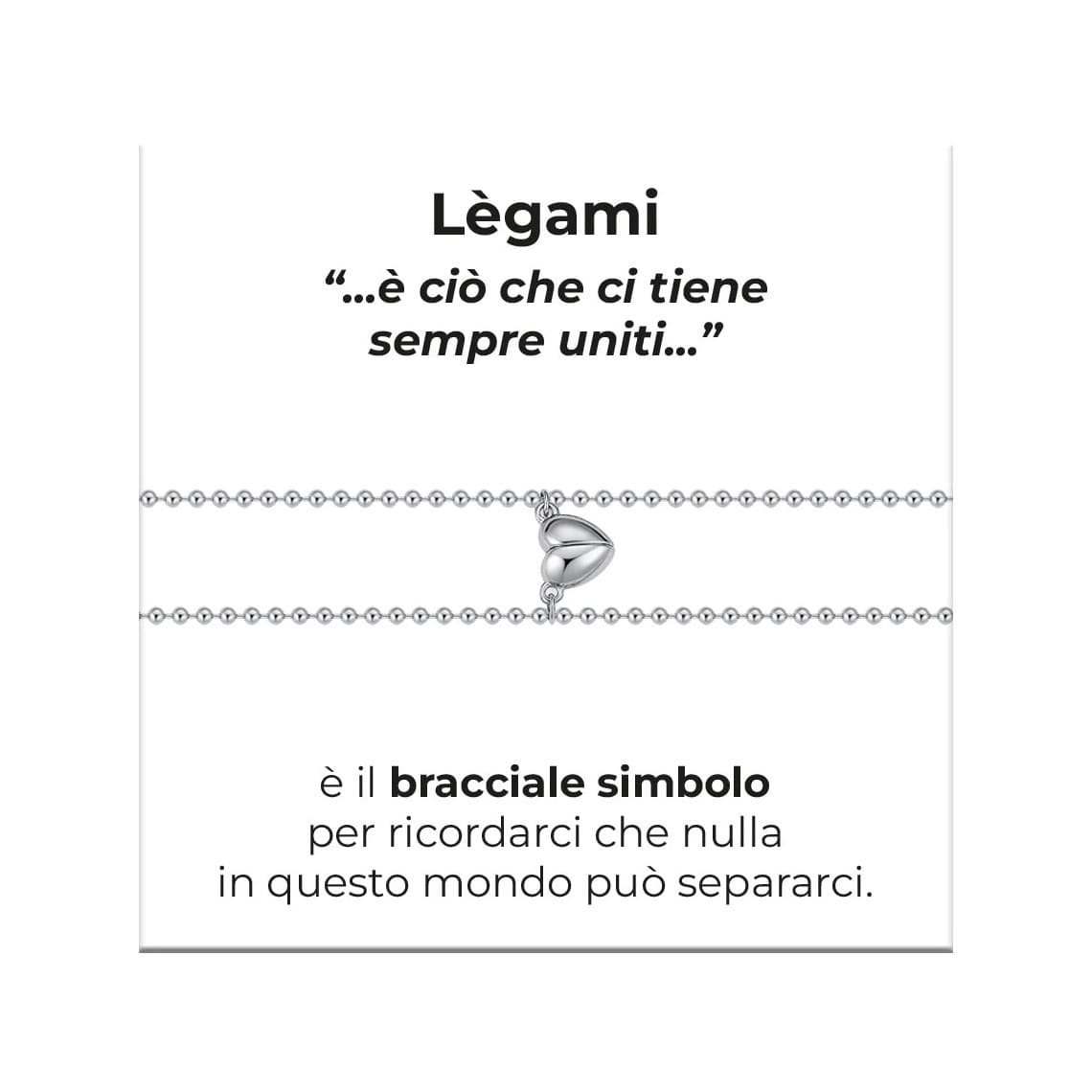Luca Barra Bracciali Donna e Uomo in Acciaio Cuore Calamitato BK2946