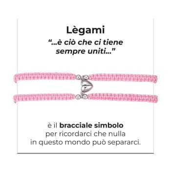 Luca Barra Bracciali in Corda Coreana Rosa Cuore Calamitato BK2941
