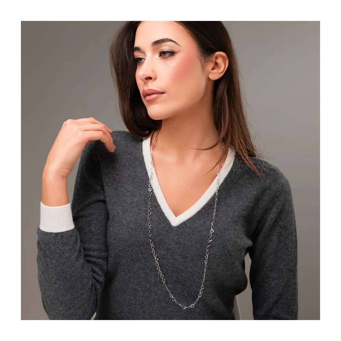 Collana Donna in Acciaio con Cuori CK2239