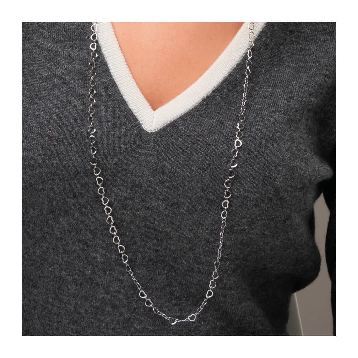 Collana Donna in Acciaio con Cuori CK2239