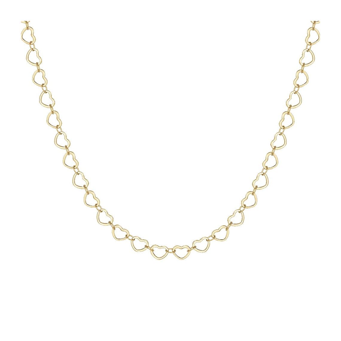 Luca Barra Collana Donna in Acciaio IP GOLD con Cuori CK2240