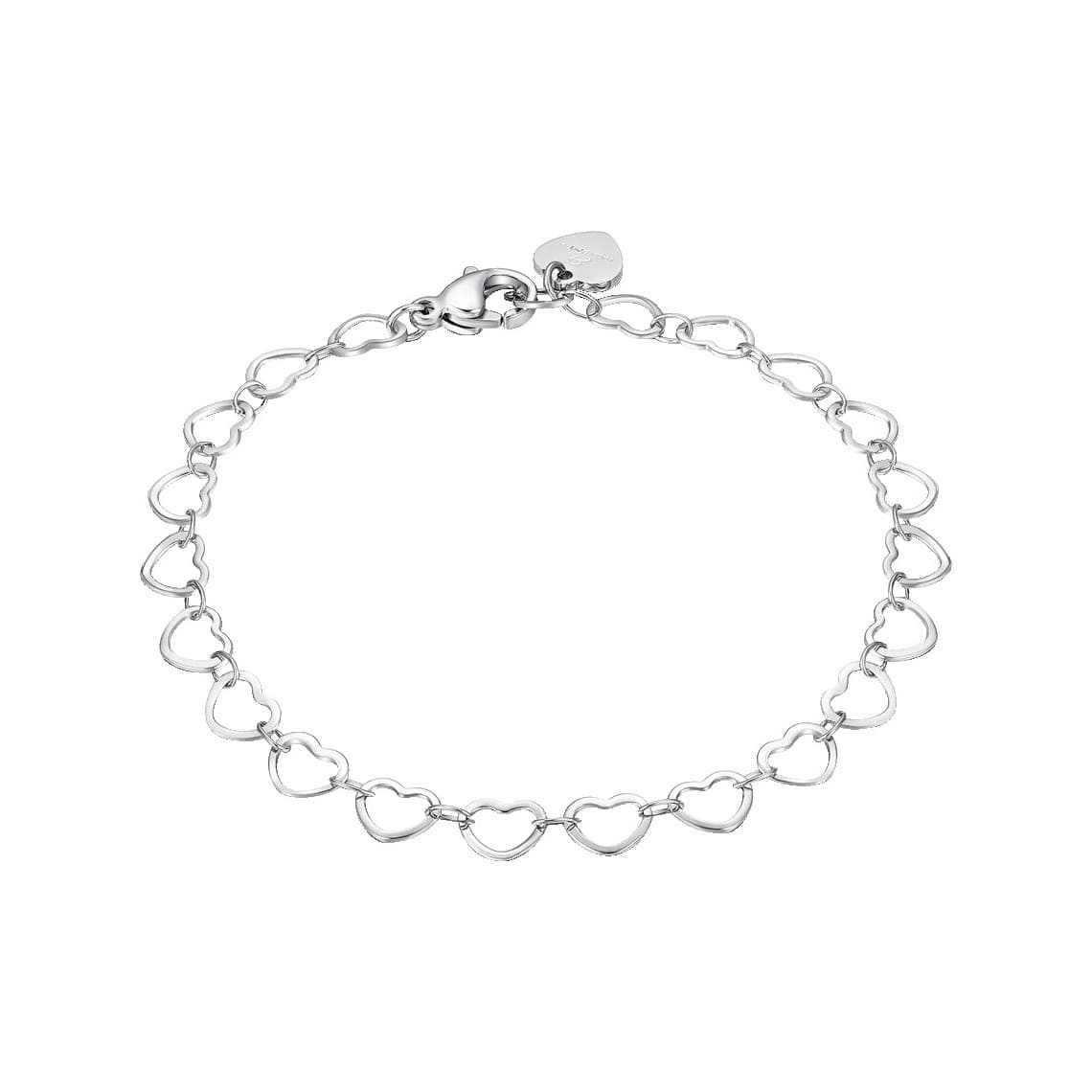 Luca Barra Bracciale in acciaio Con Cuori BK2951