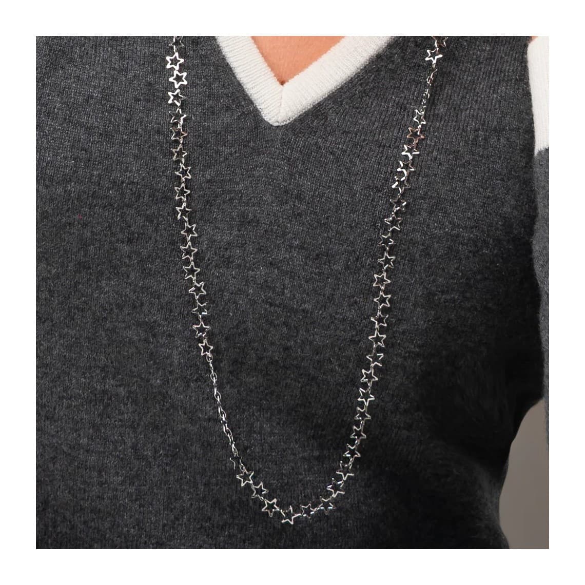 Collana Donna in Acciaio con Stelle CK2243