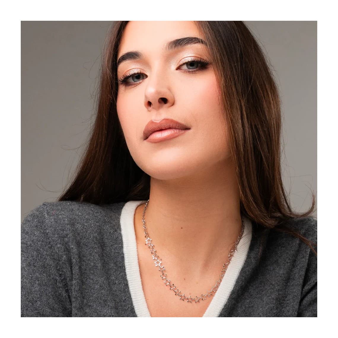 Collana Donna in Acciaio con Stelle CK2242