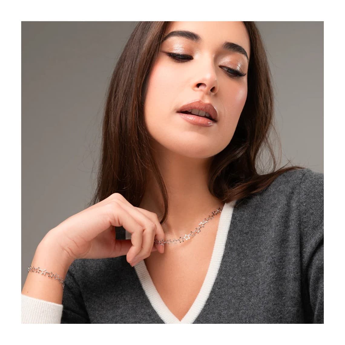 Collana Donna in Acciaio con Stelle CK2242