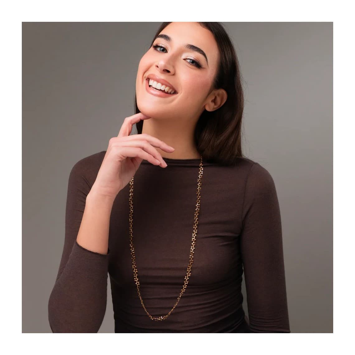 Collana Donna in Acciaio IP GOLD con Stelle CK2245