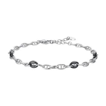 Luca Barra Bracciale uomo in acciaio con elementi IP nero BA1939