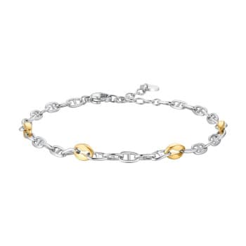 Luca Barra Bracciale uomo con elementi in acciaio IP gold BA1938