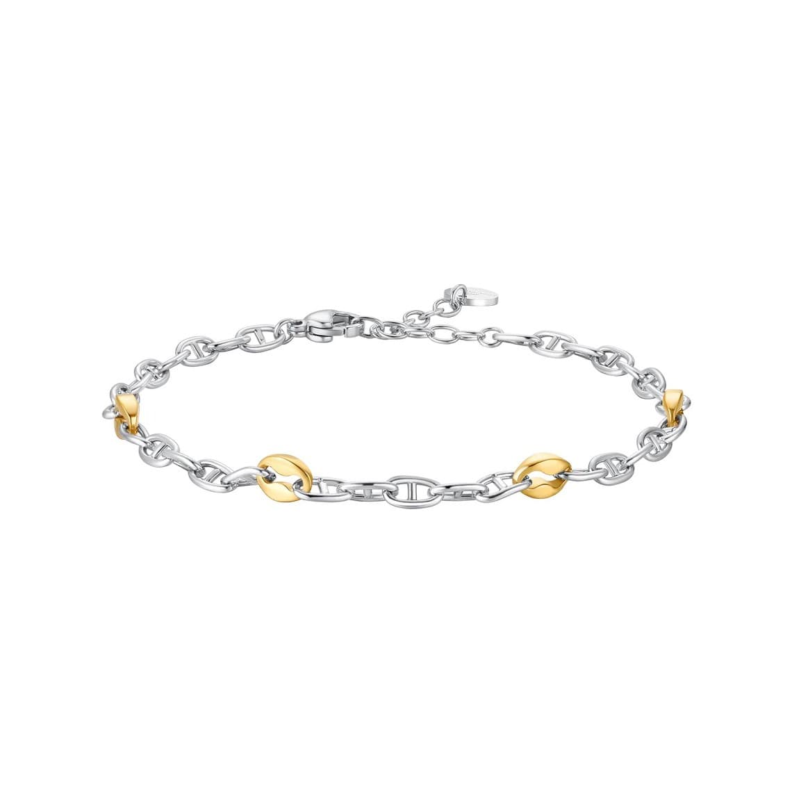 Luca Barra Bracciale uomo con elementi in acciaio IP gold BA1938