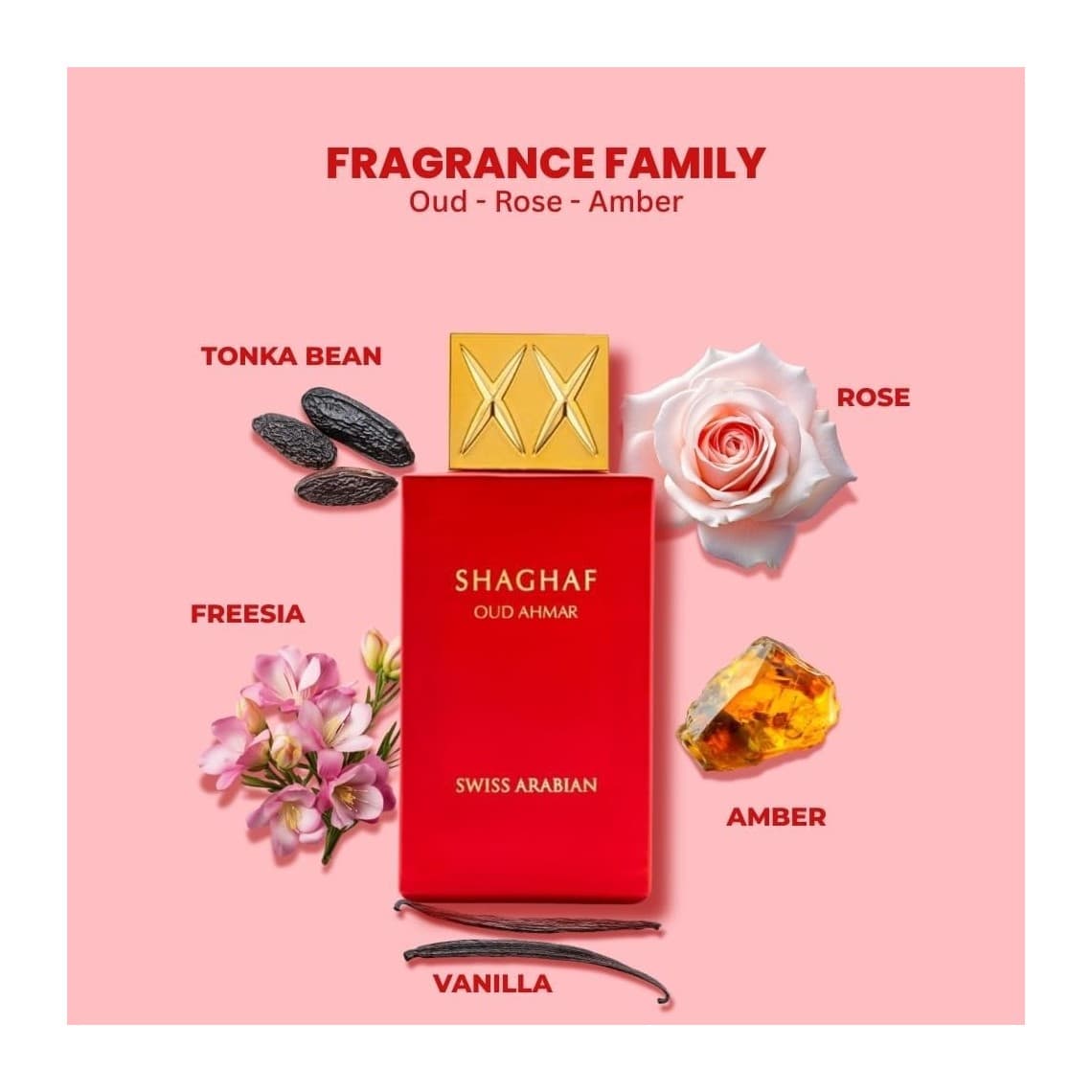 Swiss Arabian Shagaf oud ahmar Eau de Parfum 75ml Spray