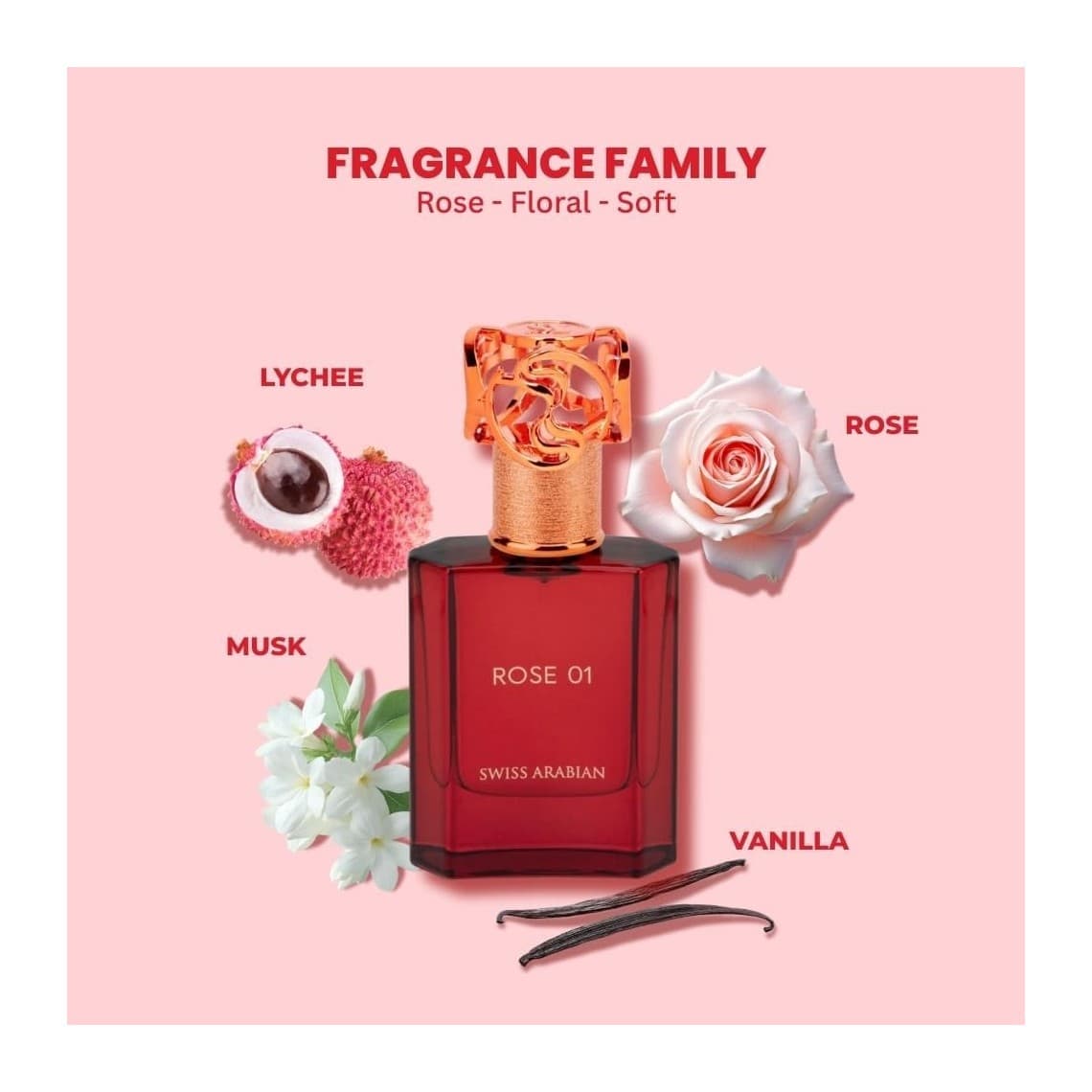Swiss Arabian Rose 01 Extrait de Parfum 50ml Spray