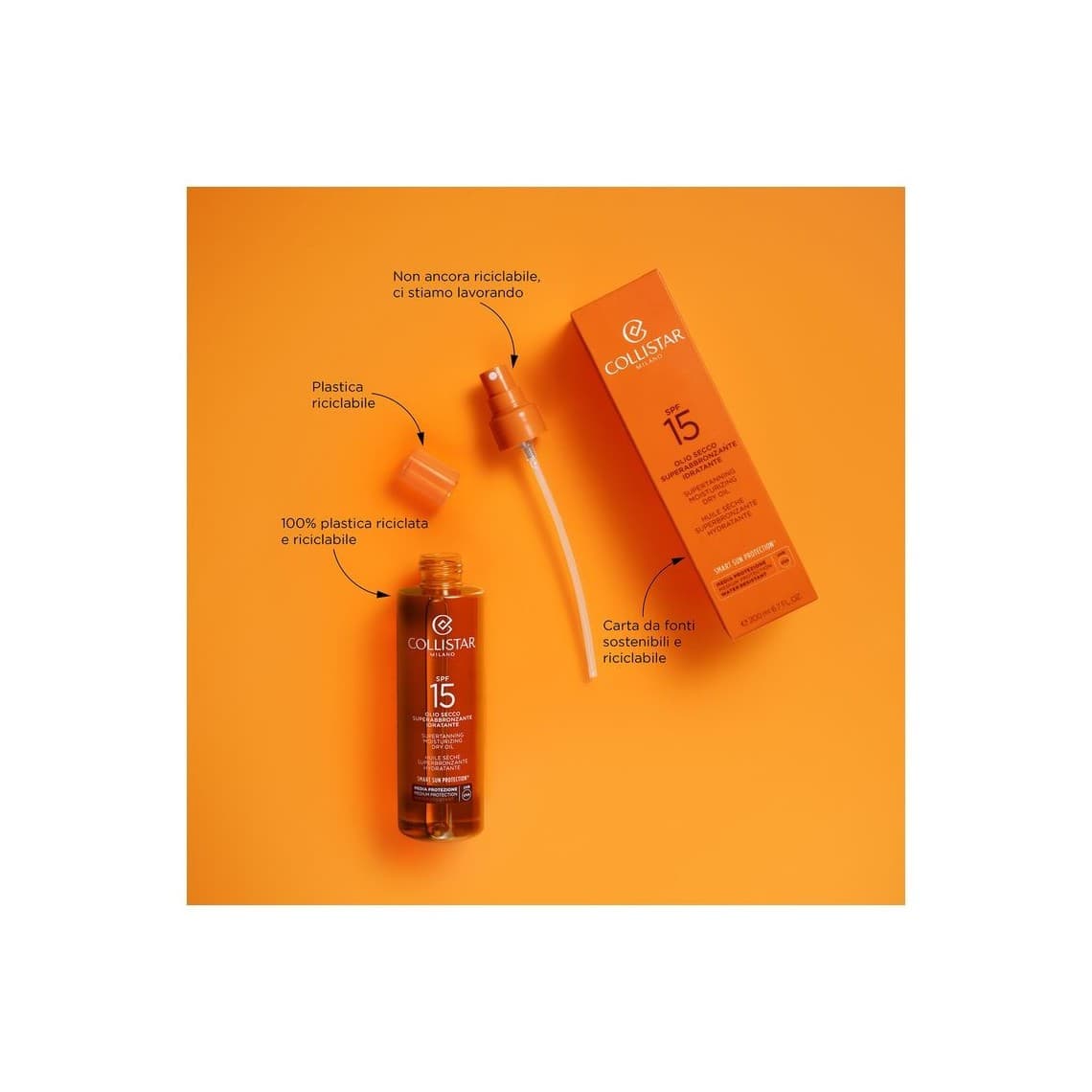 Collistar Olio Secco Superabbronzante Idratante Spray SPF15