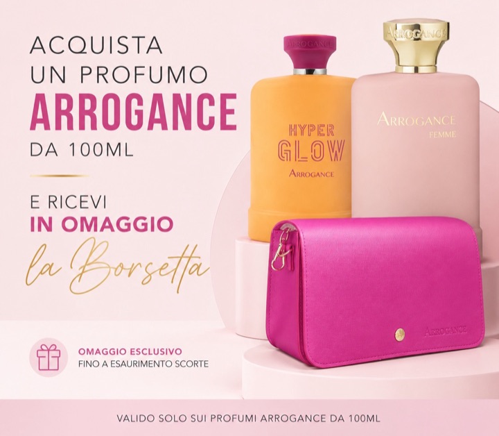 Promo Arrogance: borsetta in omaggio